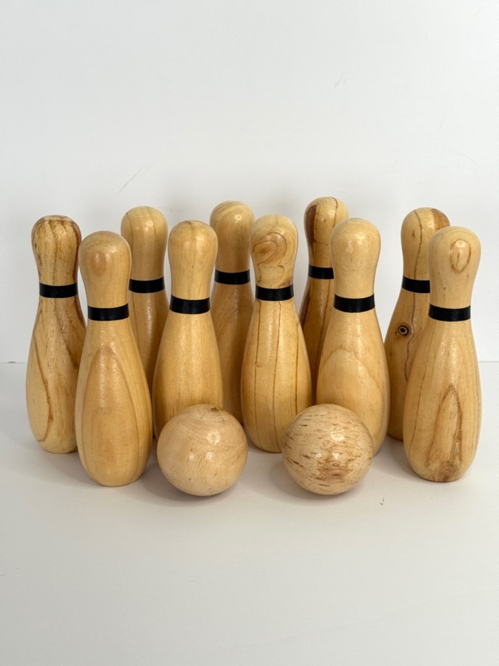 Classic Wooden Bowling Set - Natural Wood